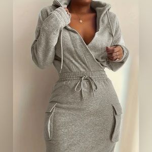Cargo hooded dress